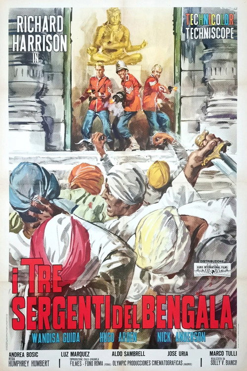 Movie poster for Three Sergeants of Bengal (1964)