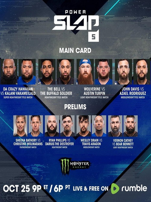 Movie poster for Power Slap 5: Da Crazy Hawaiian vs. Vakameilalo (2023)