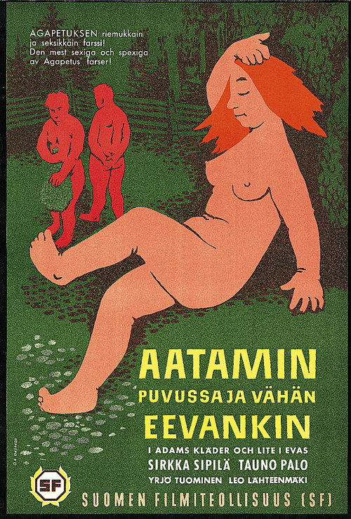 Movie poster for Aatamin puvussa – ja vähän Eevankin… (1940)