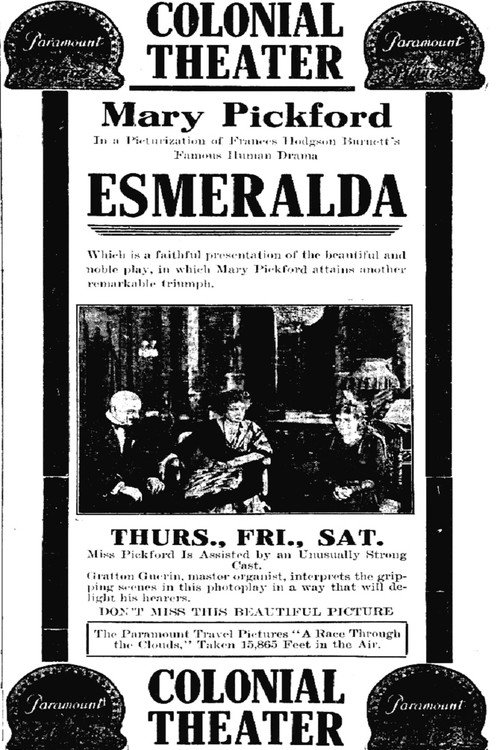 Movie poster for Esmeralda (1915)