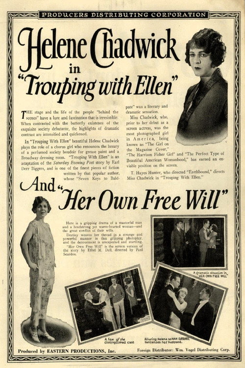 Movie poster for Trouping with Ellen (1924)