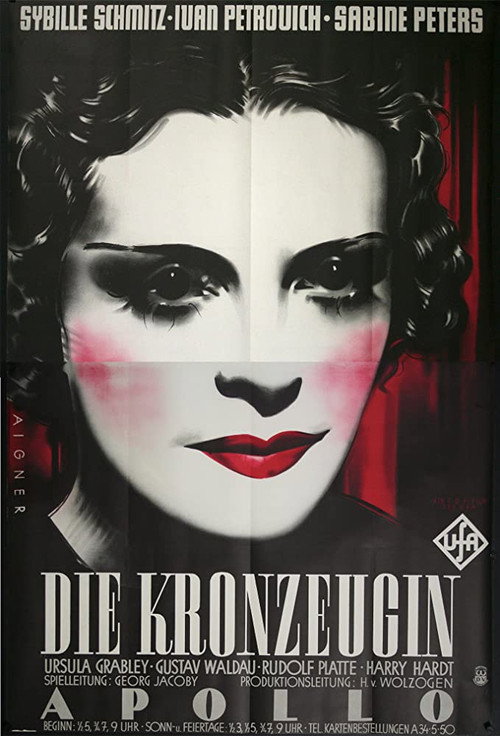 Movie poster for Die Kronzeugin (1937)