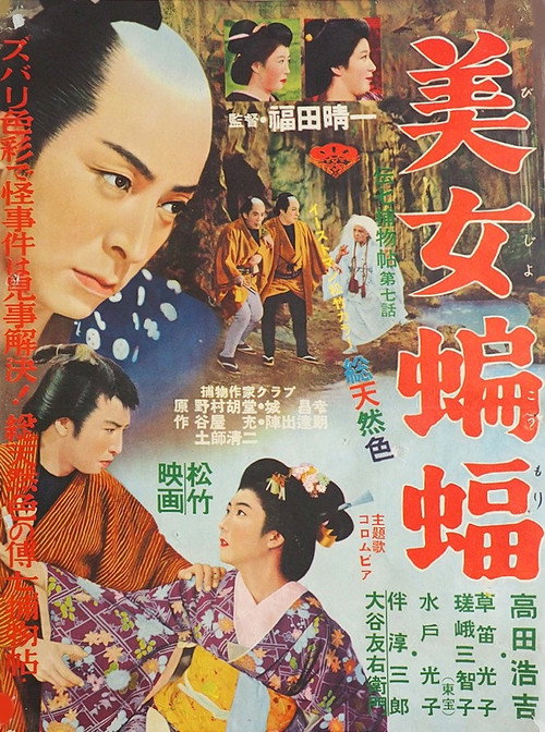 Movie poster for The Detective Denshichi Case Files: The Beautiful Bat (1957)