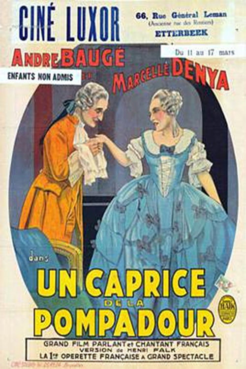 Movie poster for A whim of the Pompadour (1931)