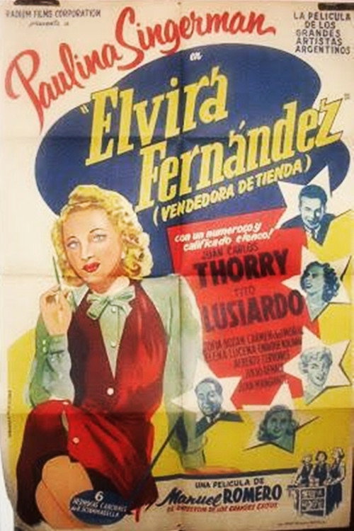 Movie poster for Elvira Fernández, vendedora de tienda (1942)