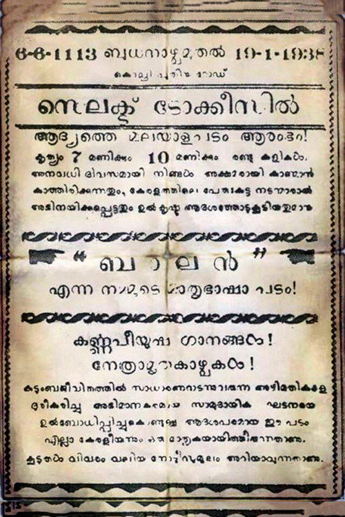 Movie poster for Balan (1938)