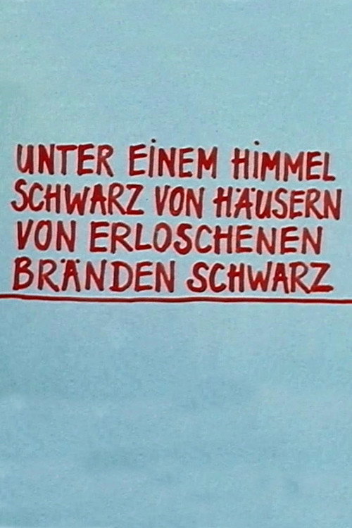 Movie poster for Telekritik: Unter einem Himmel schwarz von Häusern von erloschenen Bränden schwarz (1975)