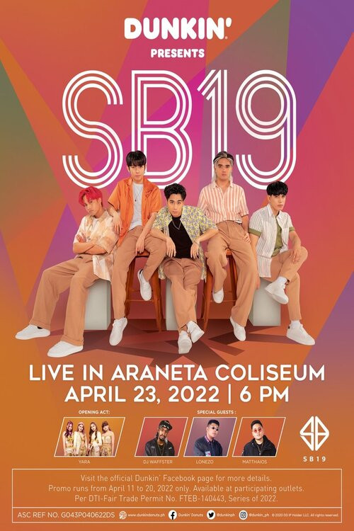 Movie poster for Dunkin Presents: SB19 Live in Araneta Coliseum (2022)