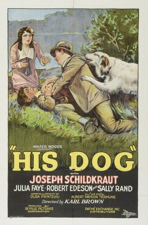 Movie poster for His Dog (1927)