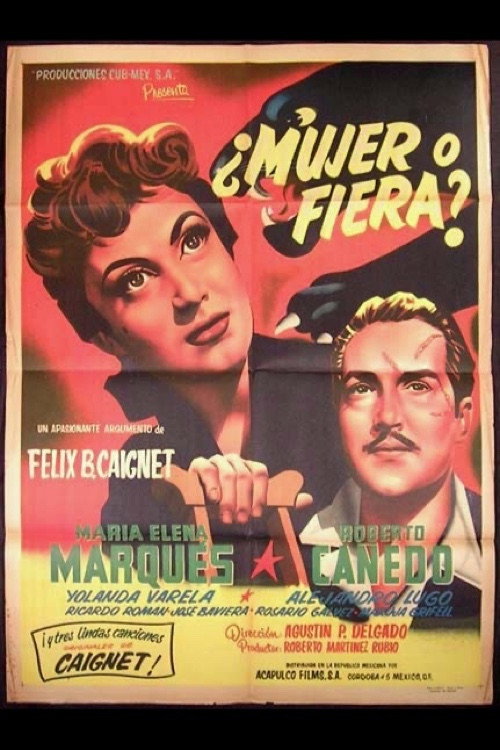 Movie poster for ¿Mujer... o fiera? (1954)