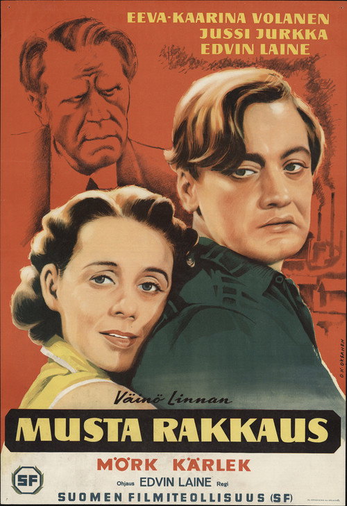 Movie poster for Musta rakkaus (1957)