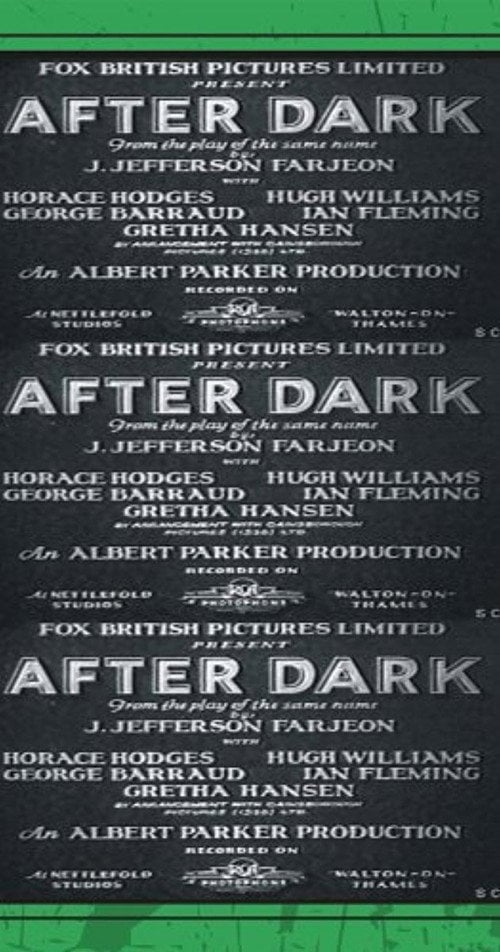 Movie poster for After Dark (1933)