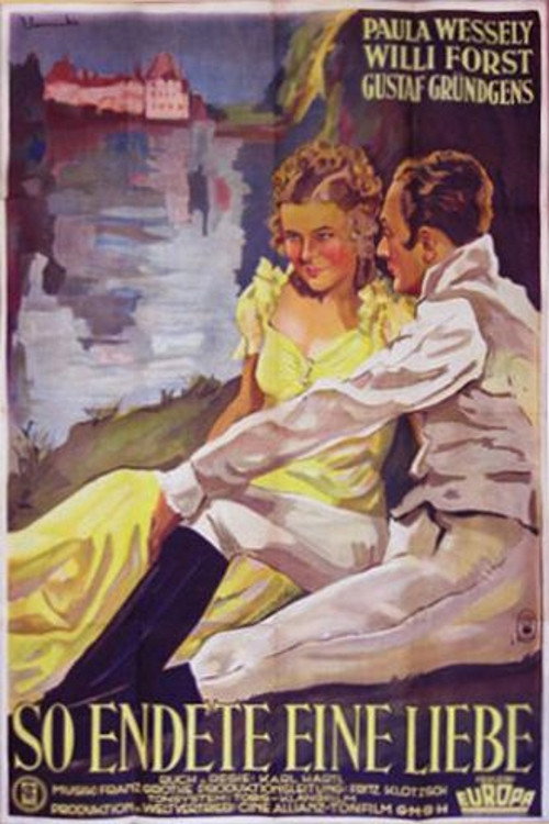 Movie poster for So Ended a Great Love (1934)