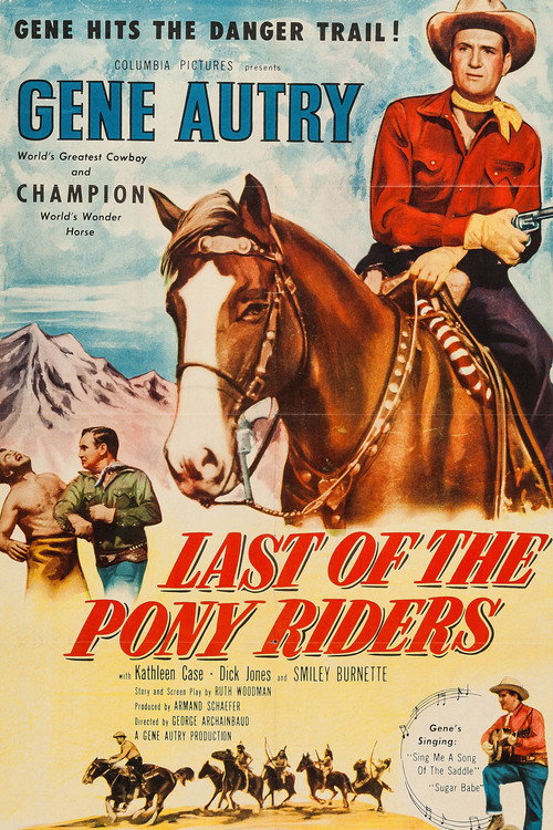 Movie poster for Last of the Pony Riders (1953)