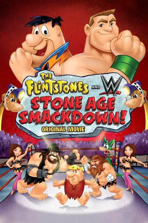 Movie poster for The Flintstones and WWE: Stone Age SmackDown! (2015)