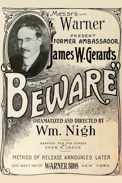 Movie poster for Beware! (1919)