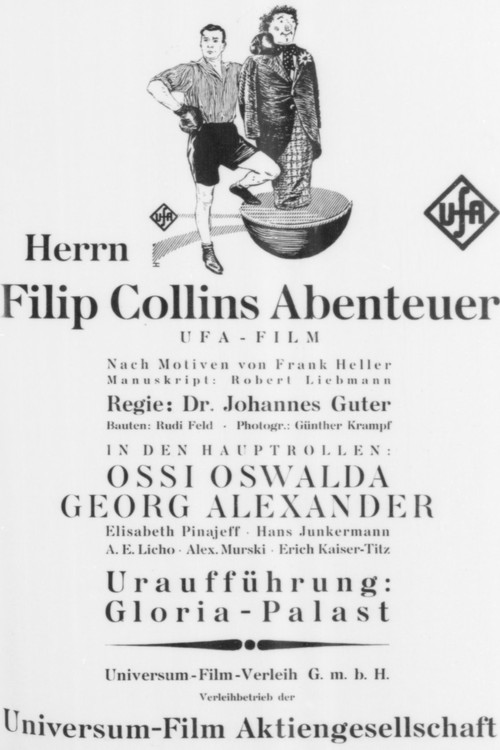 Movie poster for Herrn Filip Collins Abenteuer (1926)