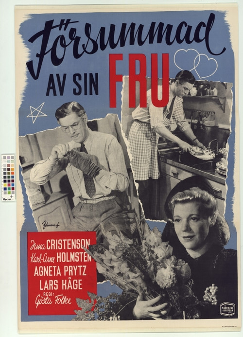 Movie poster for Försummad av sin fru (1947)