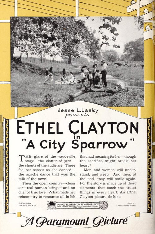 Movie poster for A City Sparrow (1920)