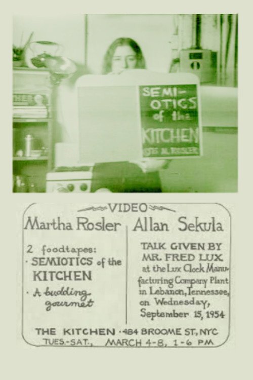 Movie poster for Semiotics of the Kitchen (1975)