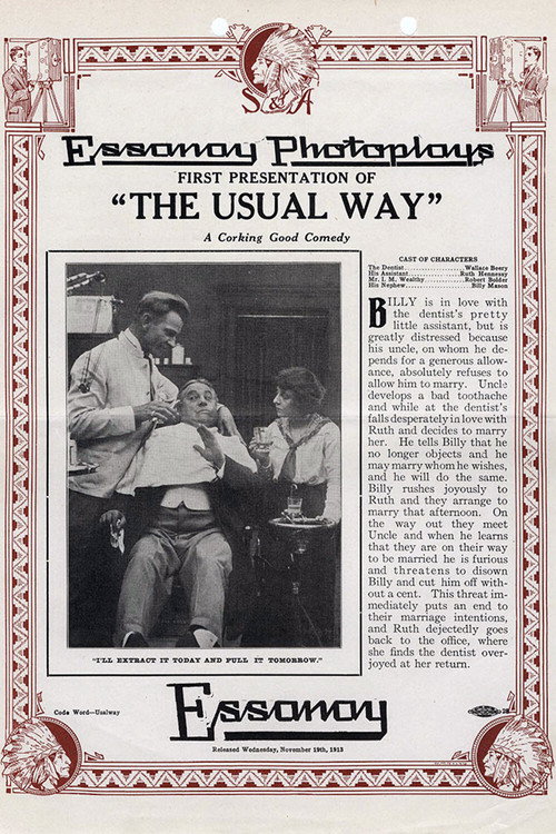 Movie poster for The Usual Way (1913)