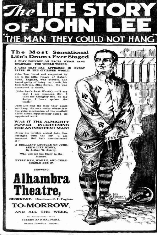 Movie poster for The Life Story of John Lee, or The Man They Could Not Hang (1912)
