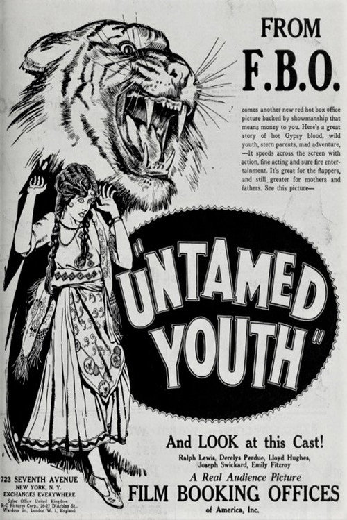Movie poster for Untamed Youth (1924)