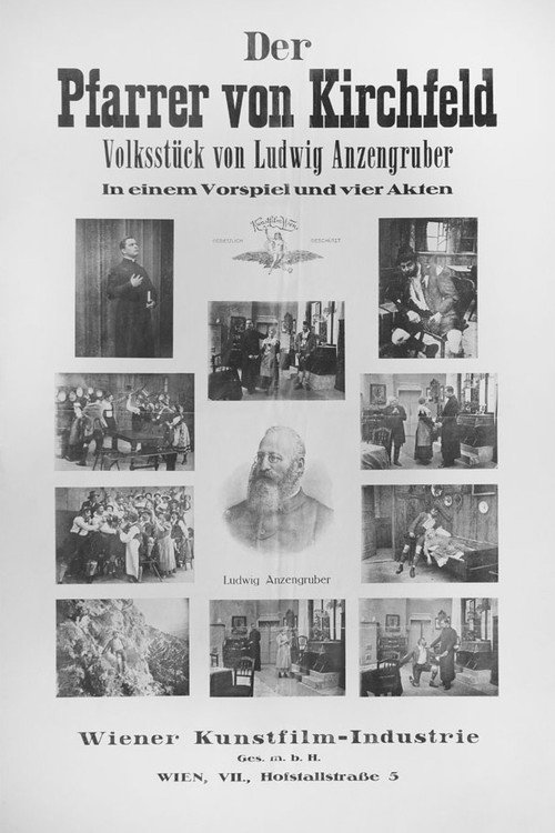 Movie poster for The Priest from Kirchfeld (1914)