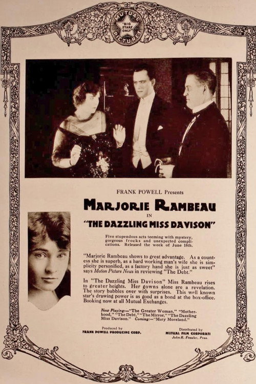 Movie poster for The Dazzling Miss Davison (1917)