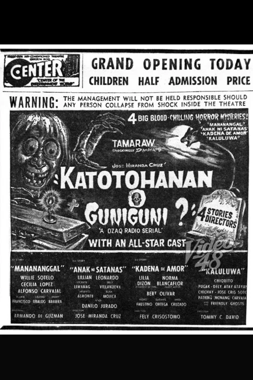 Movie poster for Katotohanan o guniguni? (1960)