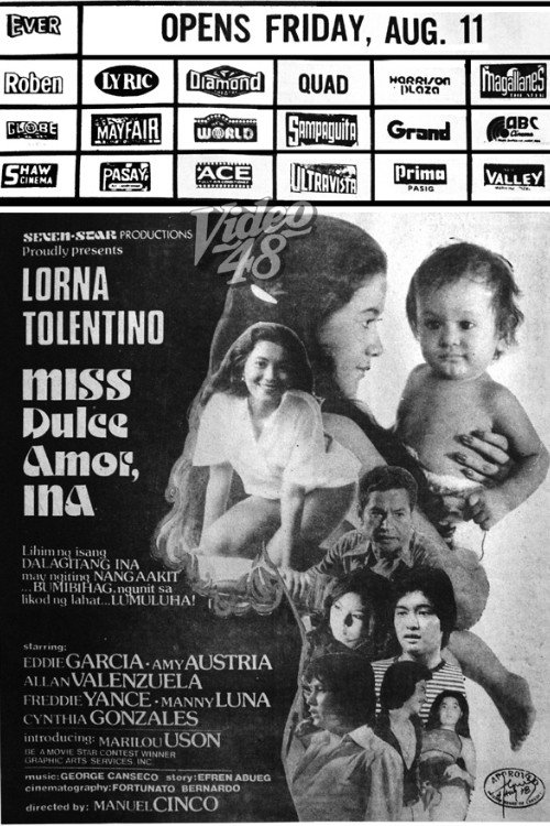 Movie poster for Miss Dulce Amor, Ina (1978)
