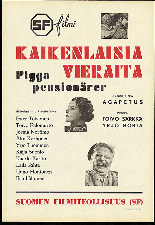 Movie poster for Kaikenlaisia vieraita (1936)