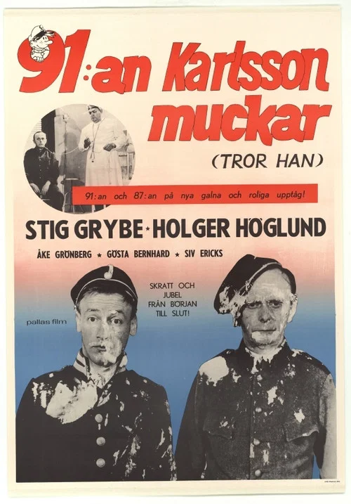 Movie poster for 91:an Karlsson muckar (tror han) (1959)