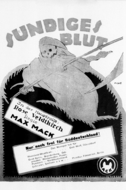 Movie poster for Sündiges Blut (1919)