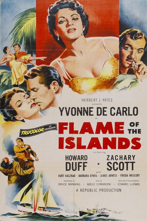 Movie poster for Flame of the Islands (1955)