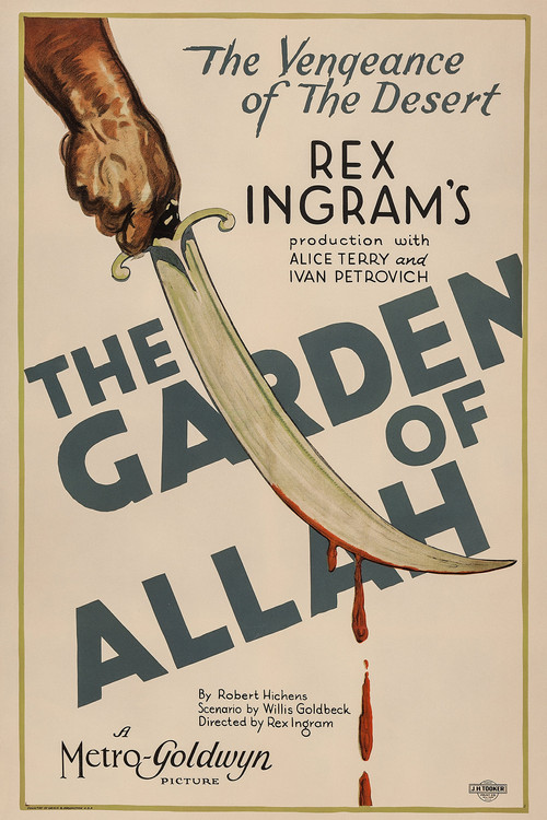 Movie poster for The Garden of Allah (1927)