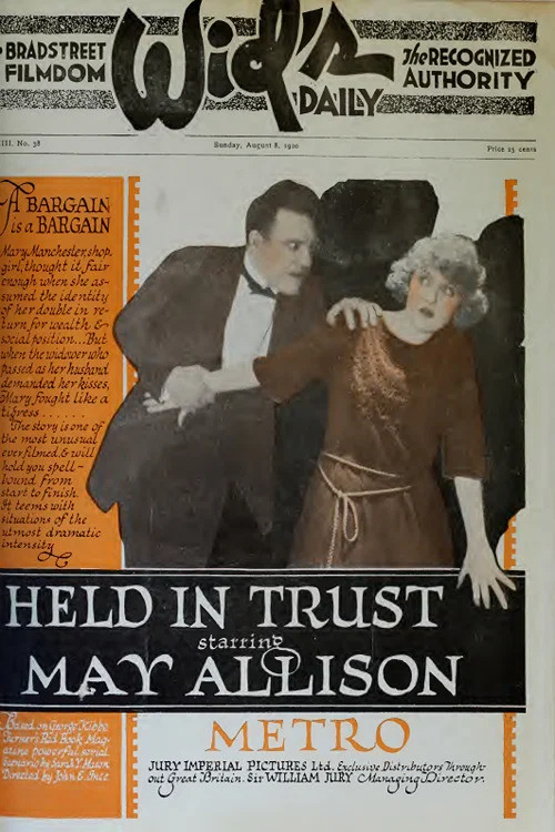 Movie poster for Held in Trust (1920)