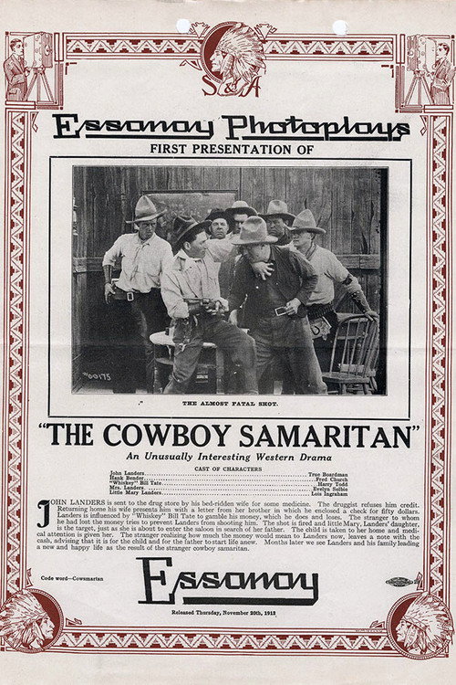 Movie poster for The Cowboy Samaritan (1913)