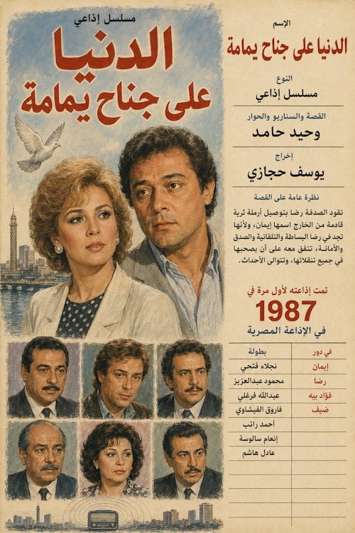 Series poster for الدنيا على جناح يمامة (1987)