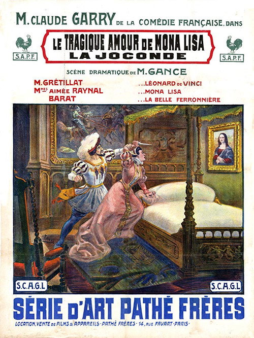 Movie poster for A Tragic Love of Mona Lisa (1912)