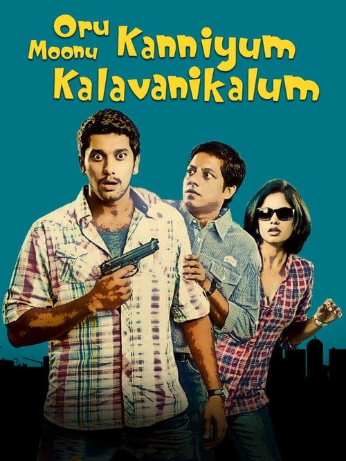 Movie poster for Oru Kanniyum Moonu Kalavaanikalum (2014)