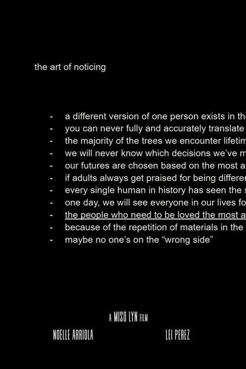 Movie poster for The Art of Noticing