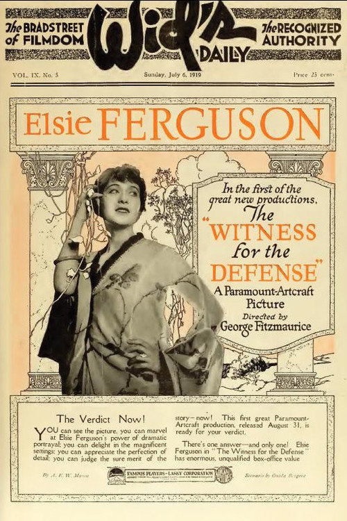 Movie poster for The Witness for the Defense (1919)