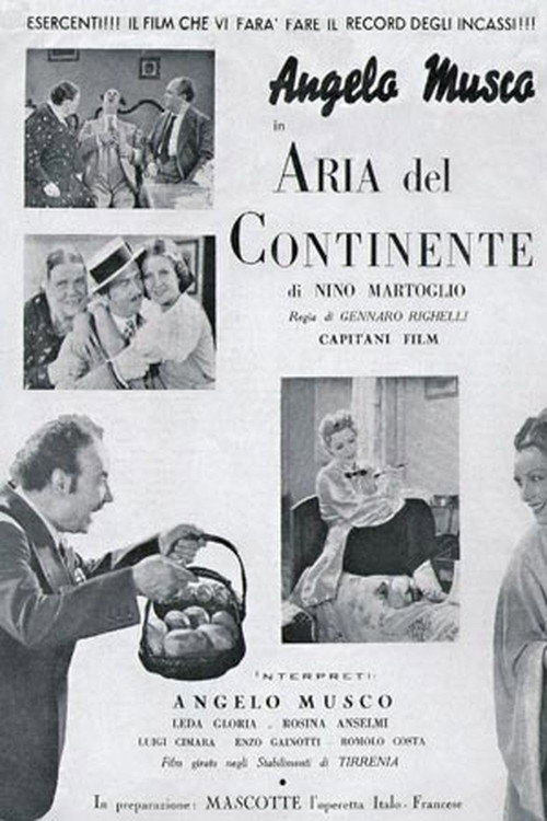 Movie poster for L'aria del continente (1939)