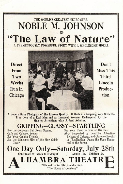 Movie poster for The Law of Nature (1917)