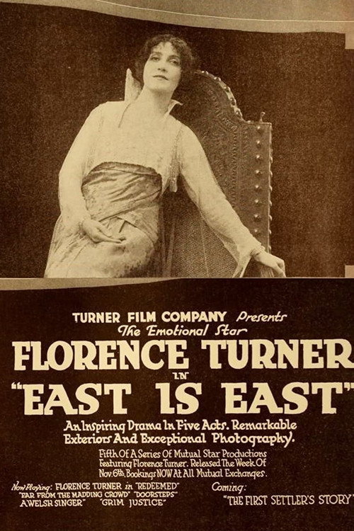 Movie poster for East Is East (1916)
