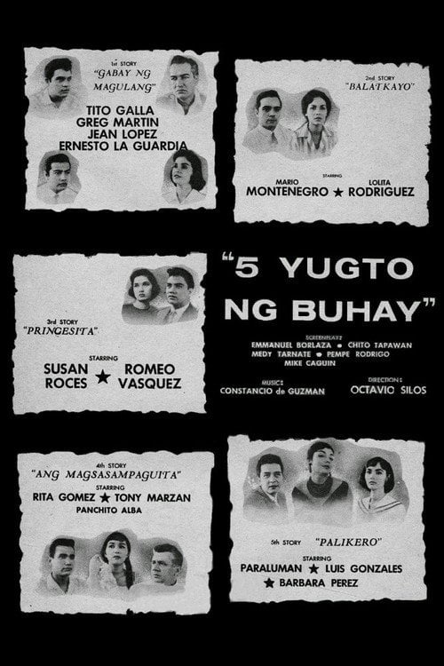 Movie poster for 5 Yugto ng Buhay (1961)