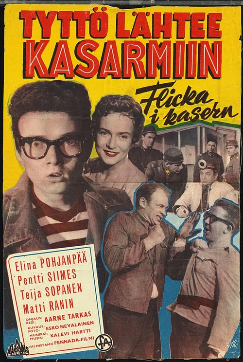 Movie poster for Tyttö lähtee kasarmiin (1956)
