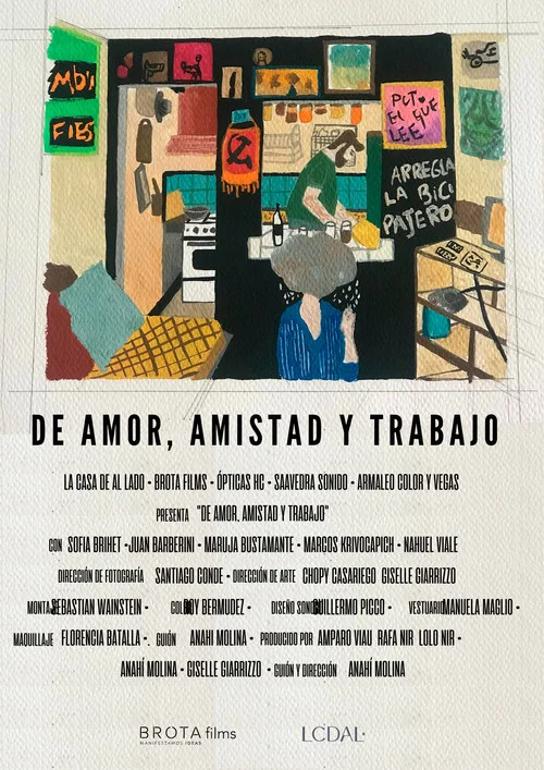 Movie poster for De amor, amistad y trabajo