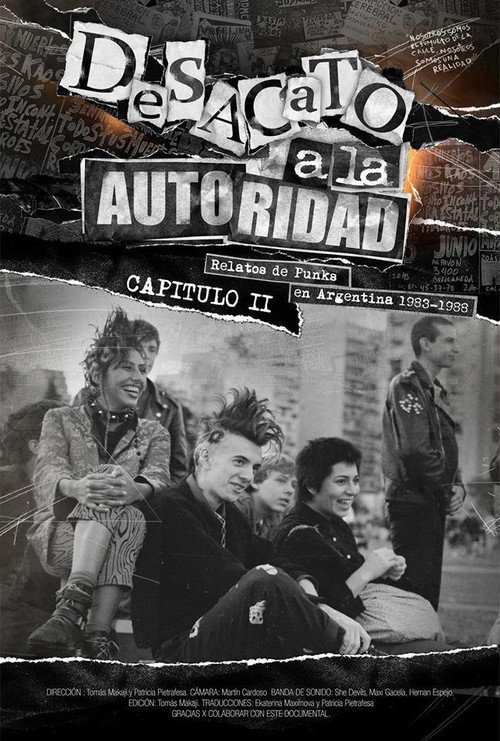 Movie poster for Desacato a la autoridad, relatos de punks en Argentina 1983-1988 (2014)